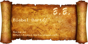 Biebel Bartó névjegykártya